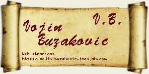 Vojin Buzaković vizit kartica